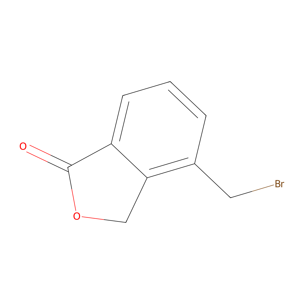 4-(Bromomethyl)-1,3-dihydro-2-benzofuran-1-one molecular structure, CAS 177166-14-2
