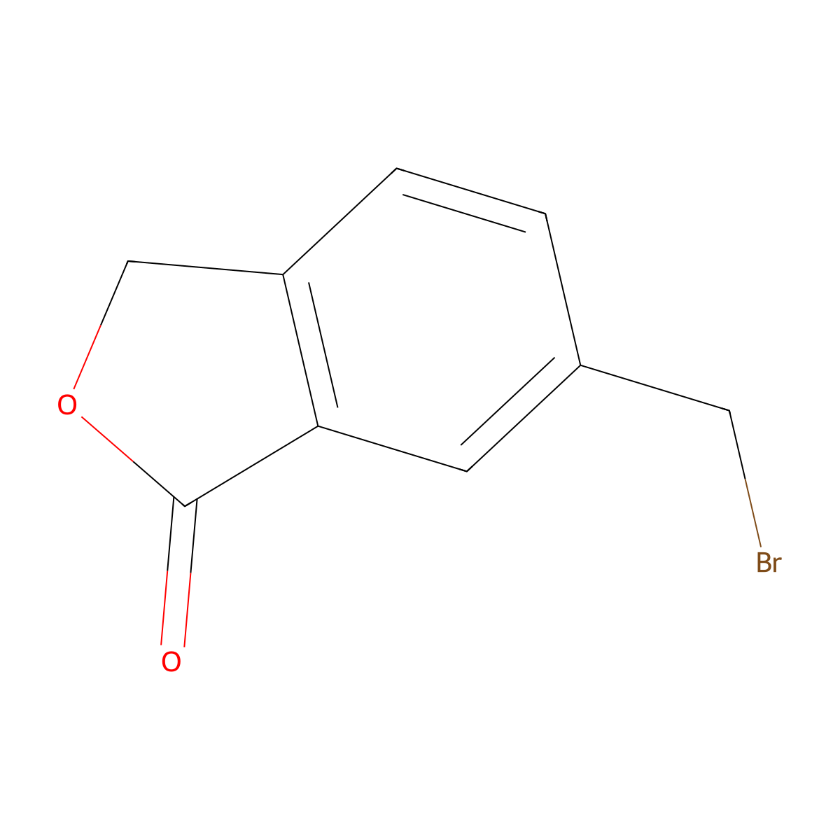 6-(Bromomethyl)isobenzofuran-1(3H)-one molecular structure, CAS 177166-15-3