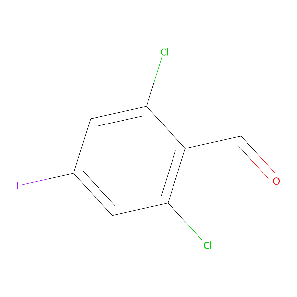 2,6-Dichloro-4-iodobenzaldehyde molecular structure, CAS 177167-53-2