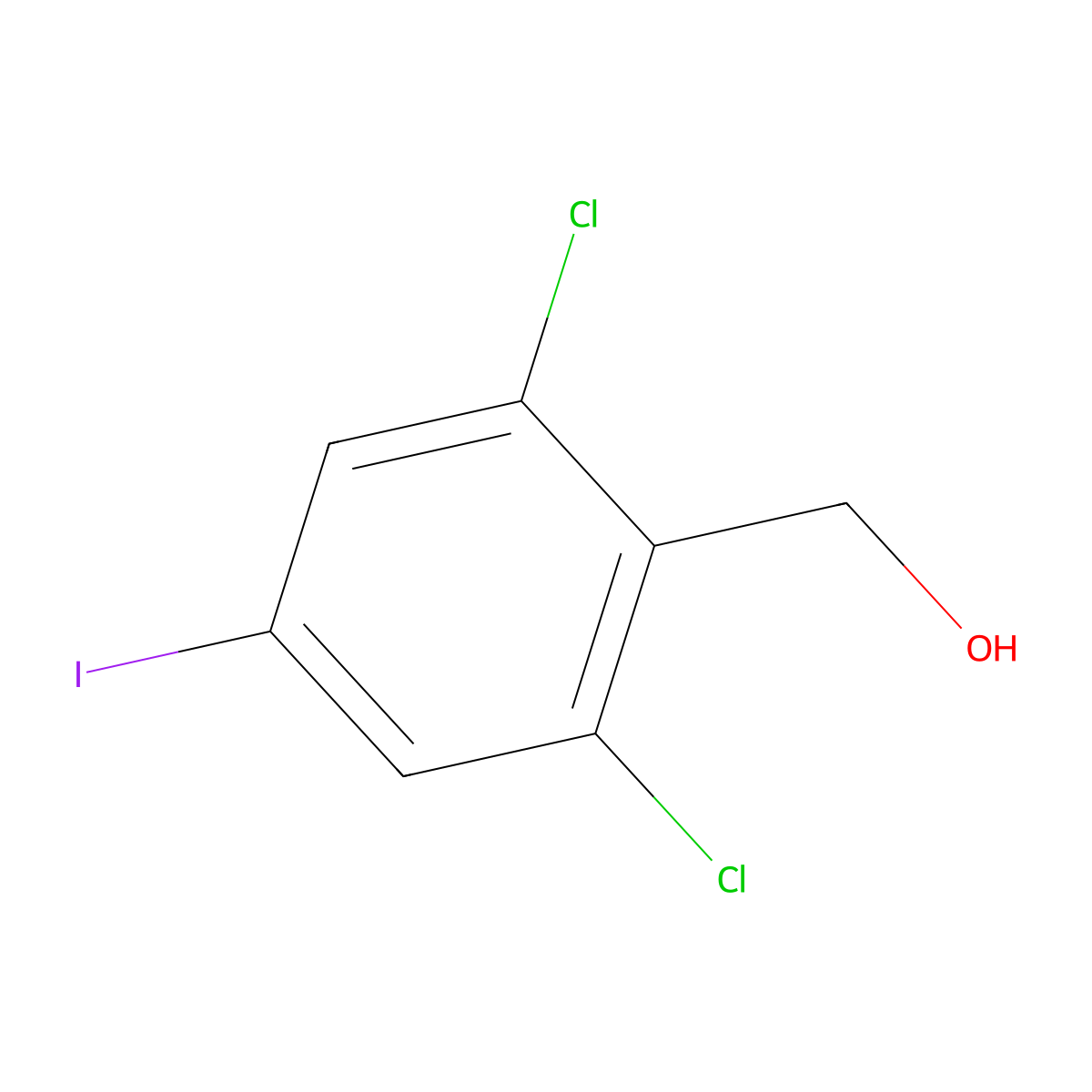 2,6-Dichloro-4-iodobenzenemethanol molecular structure, CAS 177167-61-2