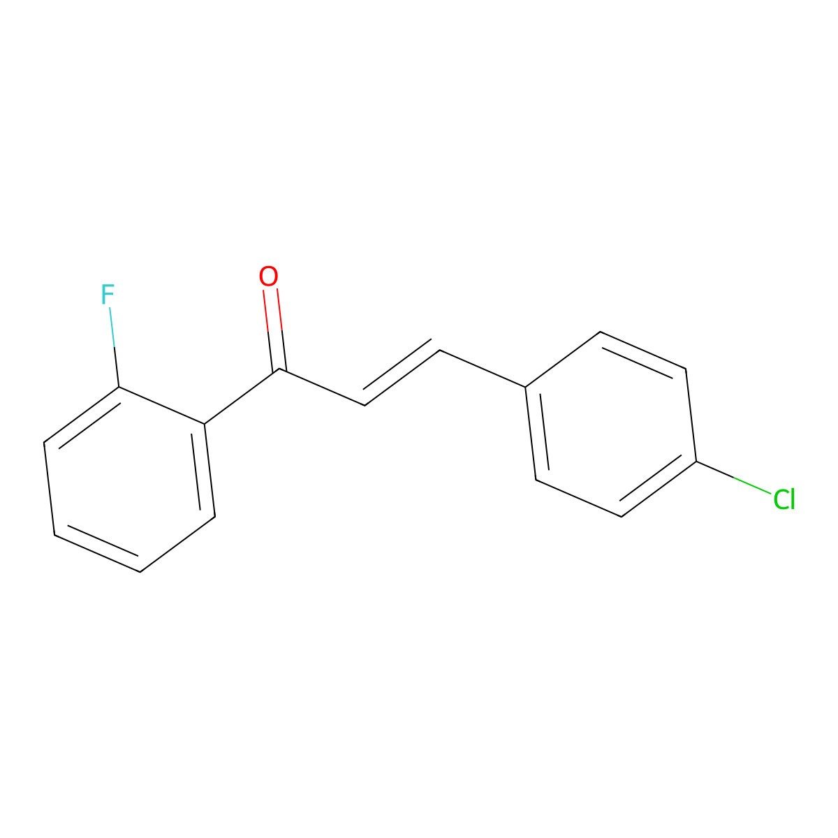 (E)-3-(4-chlorophenyl)-1-(2-fluorophenyl)prop-2-en-1-one molecular structure, CAS 1771696-60-6