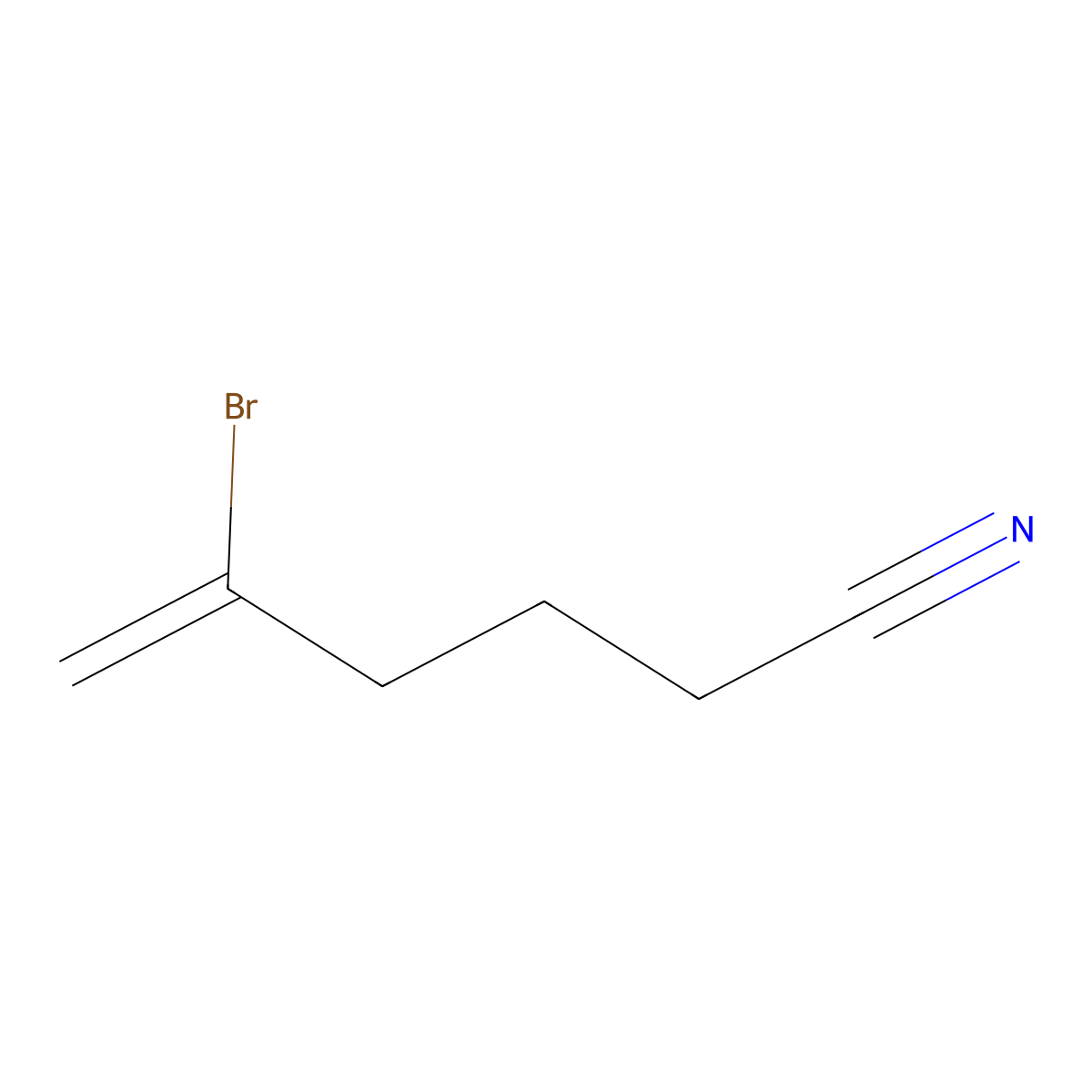 5-Bromohex-5-enenitrile molecular structure, CAS 177170-83-1