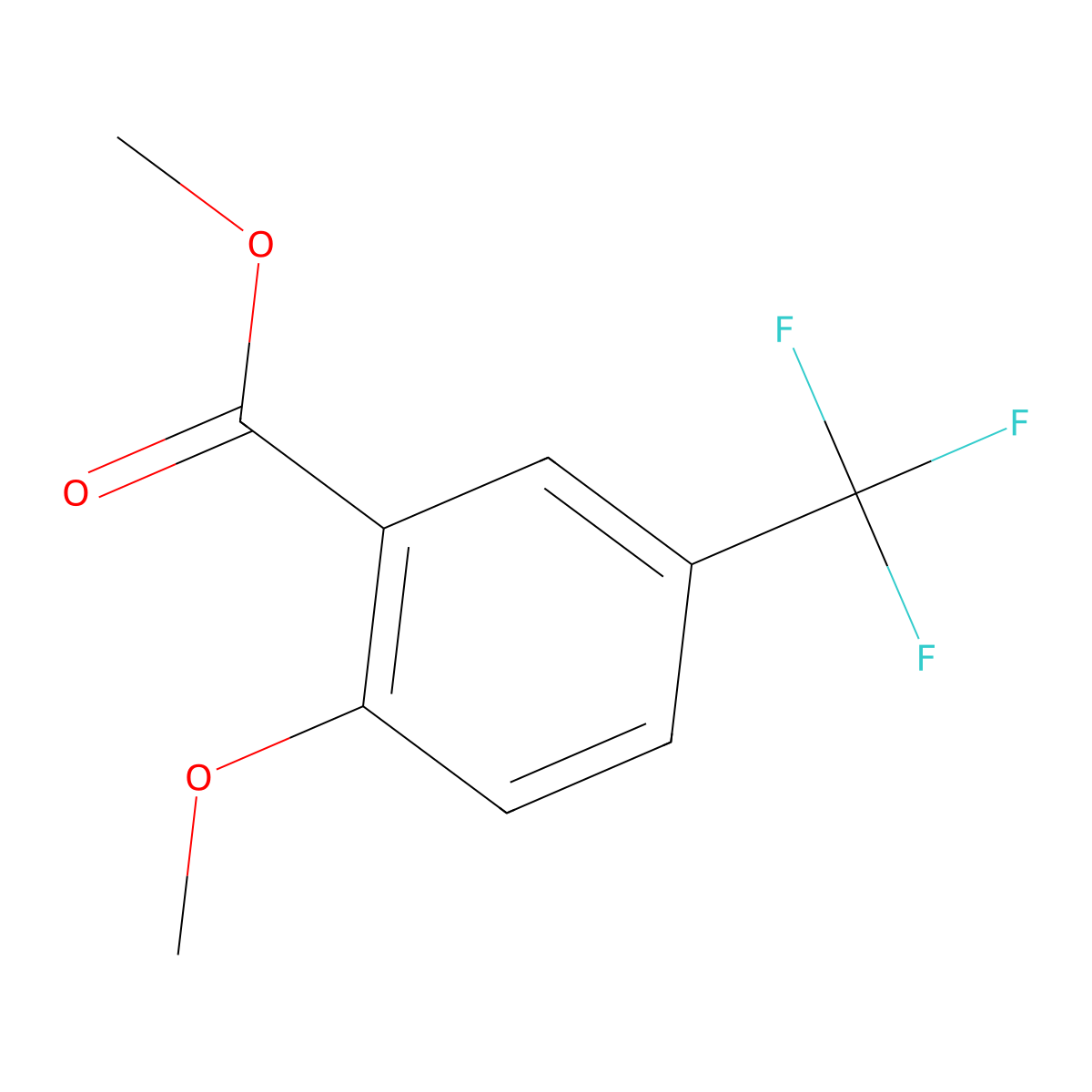 Methyl 2-methoxy-5-(trifluoromethyl)benzoate molecular structure, CAS 177174-47-9
