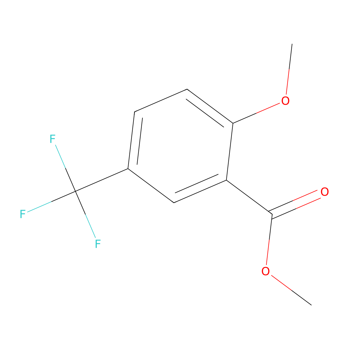 Methyl 2-methoxy-5-(trifluoromethyl)benzoate molecular structure, CAS 177174-47-9