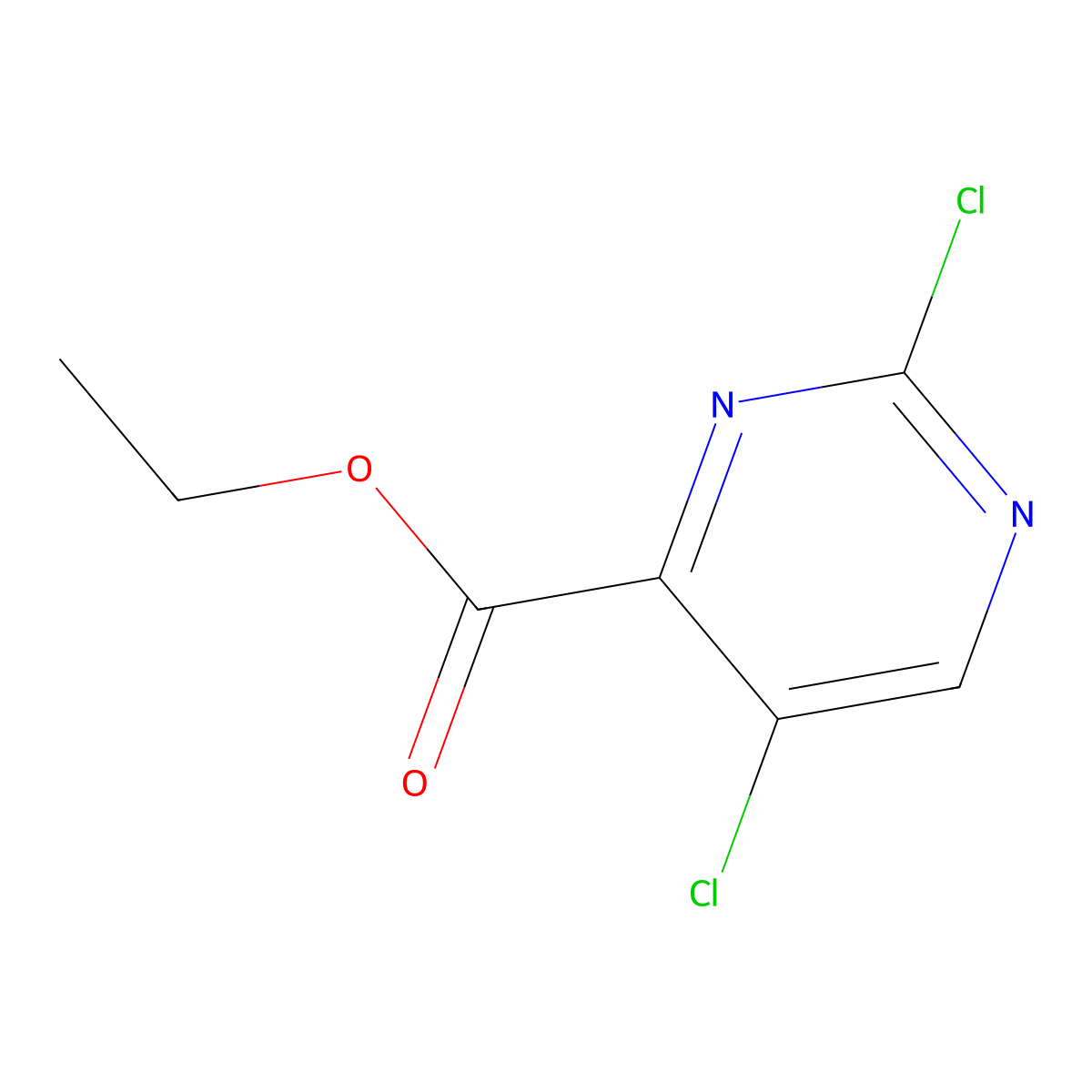 Ethyl 2,5-dichloropyrimidine-4-carboxylate molecular structure, CAS 1771743-37-3