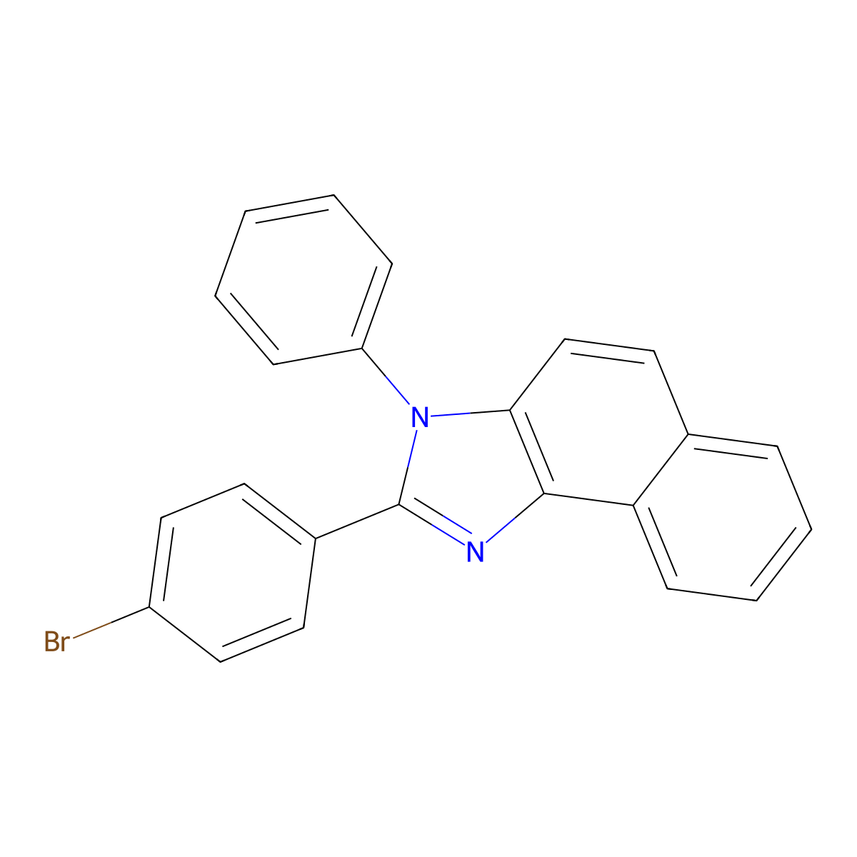 2-(4-bromophenyl)-3-phenyl-3H-naphtho[1,2-d]imidazole molecular structure, CAS 1771756-32-1