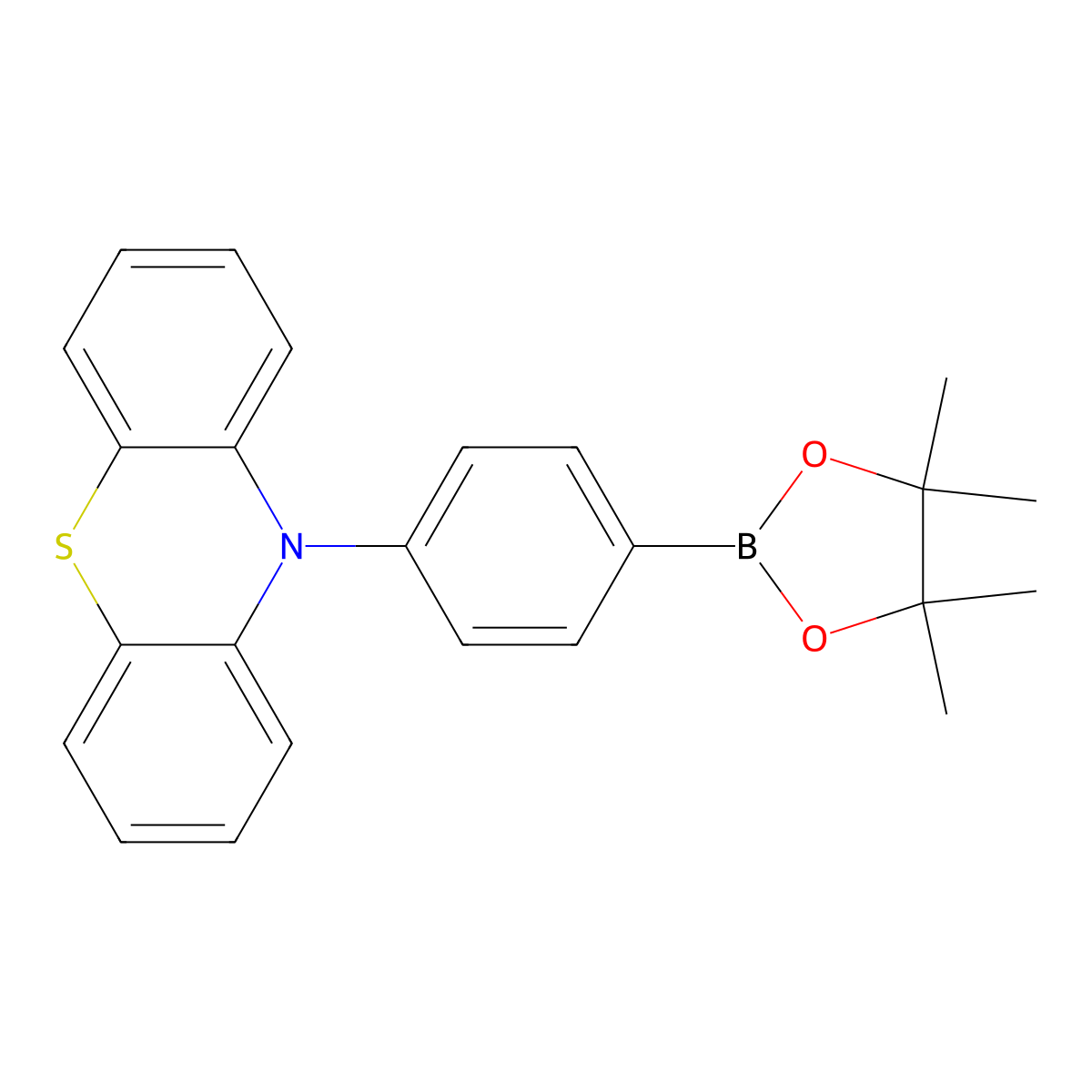 10-(4-(4,4,5,5-Tetramethyl-1,3,2-dioxaborolan-2-yl)phenyl)-10H-phenothiazine molecular structure, CAS 1771775-13-3