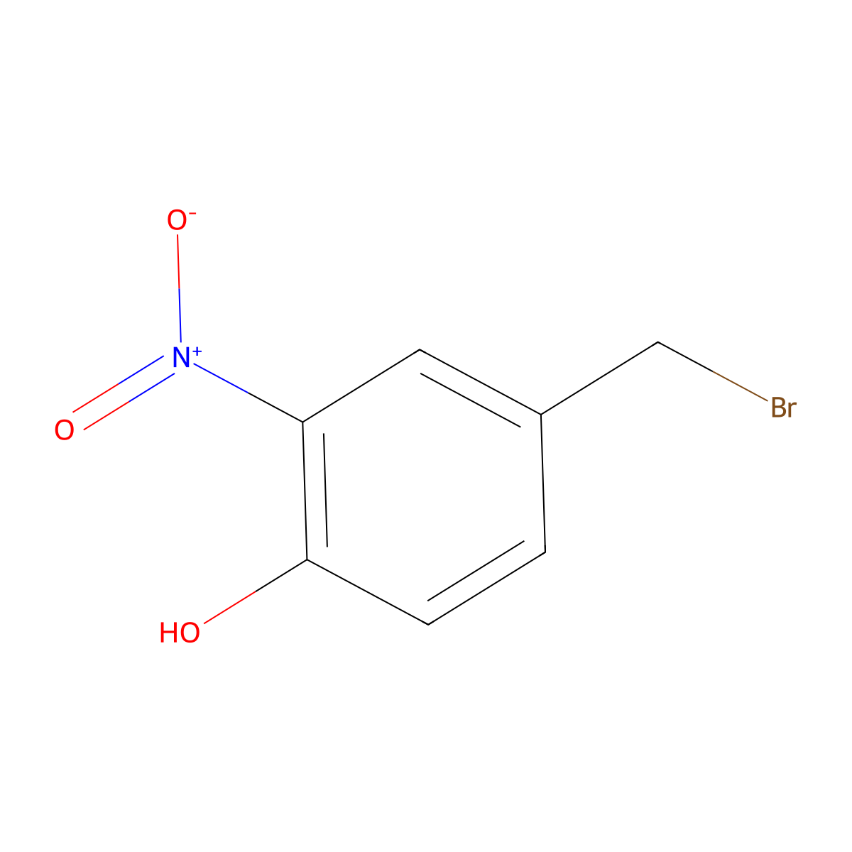 4-(Bromomethyl)-2-nitrophenol molecular structure, CAS 177179-94-1