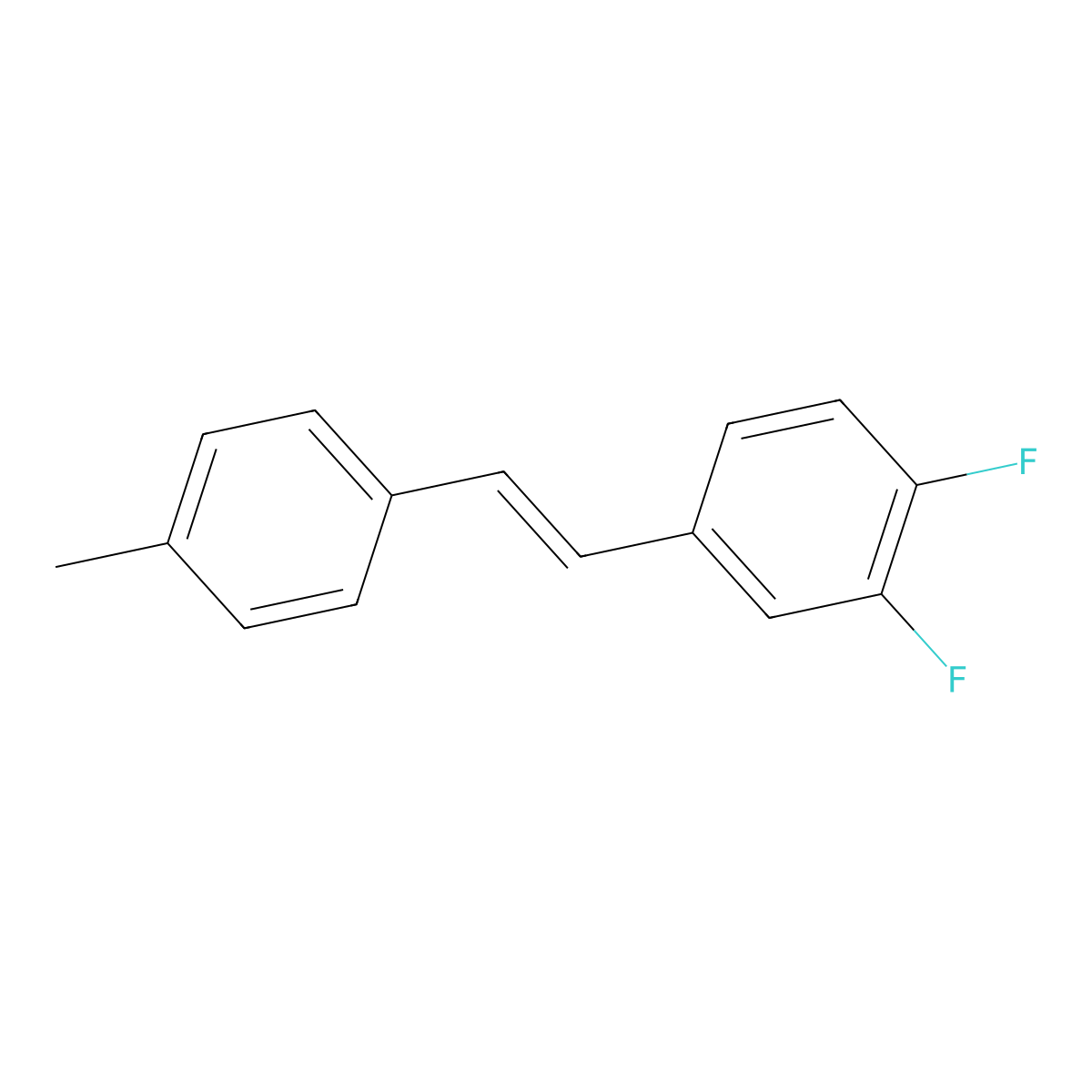1,2-Difluoro-4-[(E)-2-(4-methylphenyl)ethenyl]benzene molecular structure, CAS 1771791-90-2