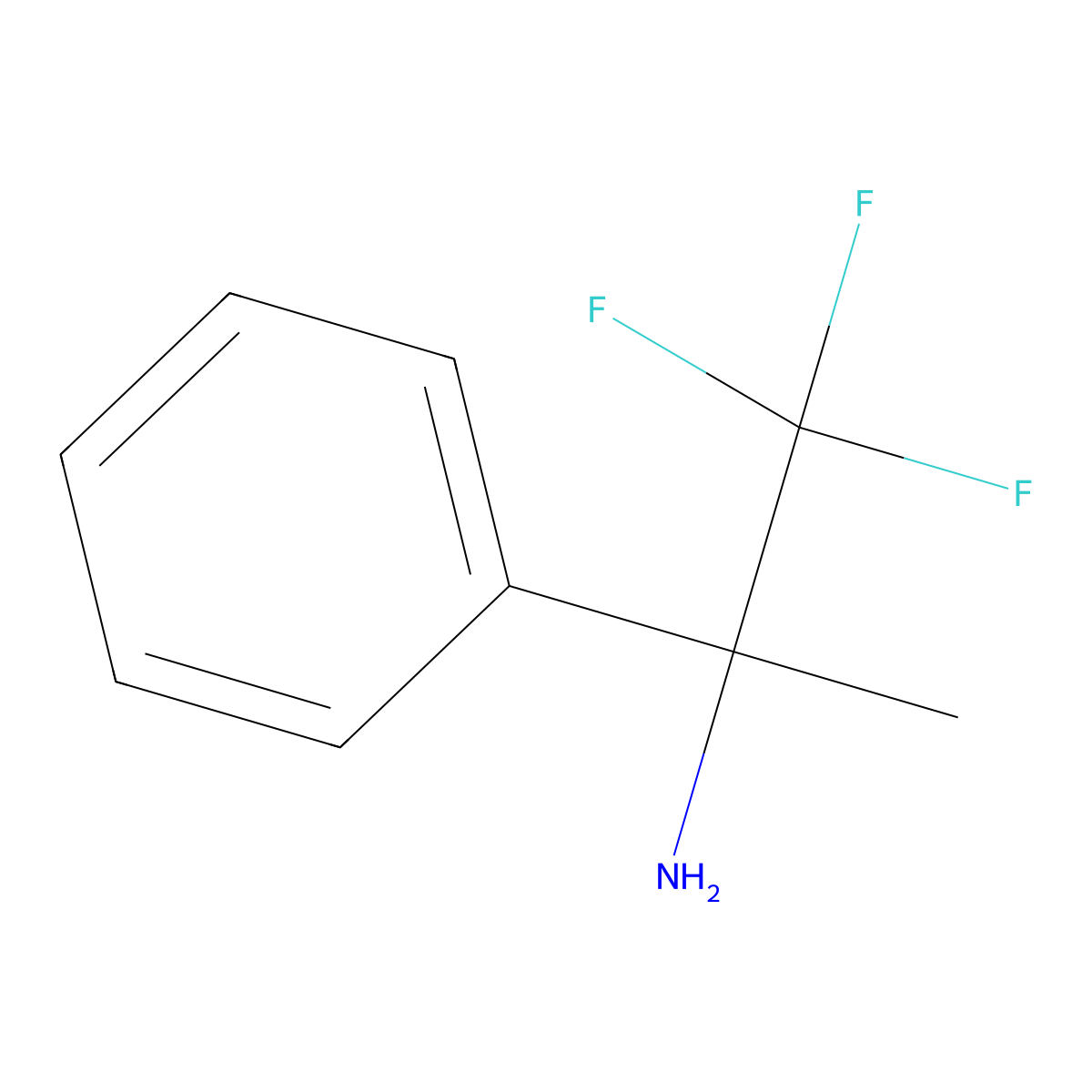 1,1,1-Trifluoro-2-phenylpropan-2-amine molecular structure, CAS 177180-74-4