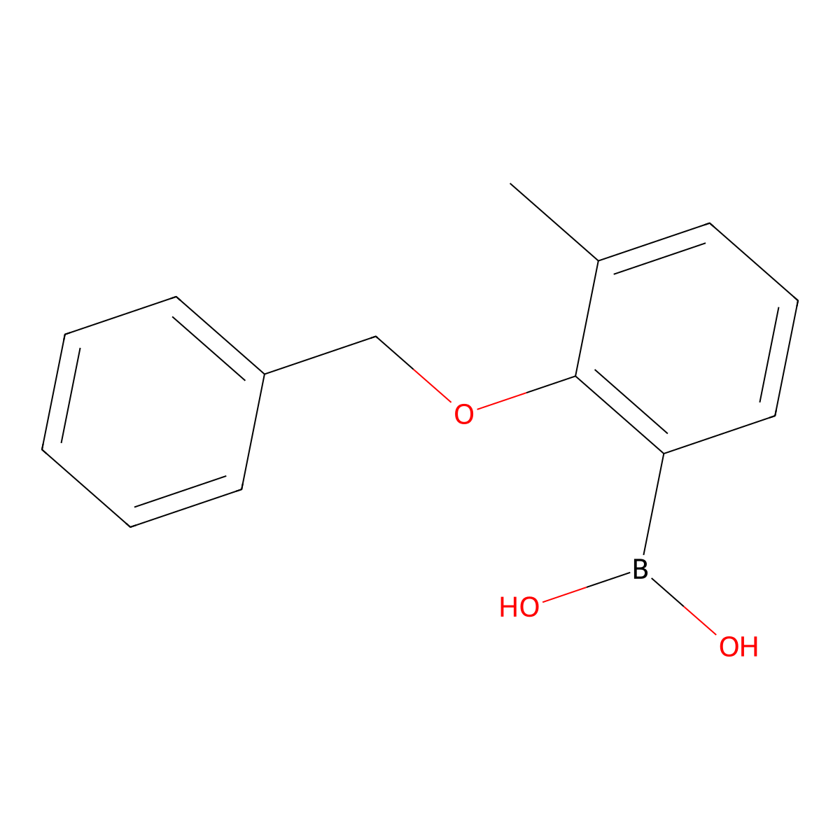 2-(Benzyloxy)-3-methylphenylboronic acid molecular structure, CAS 177190-68-0