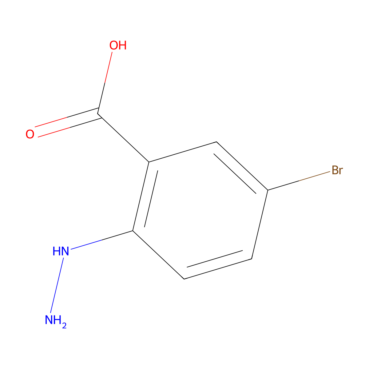 5-Bromo-2-hydrazinobenzoic acid molecular structure, CAS 177192-82-4