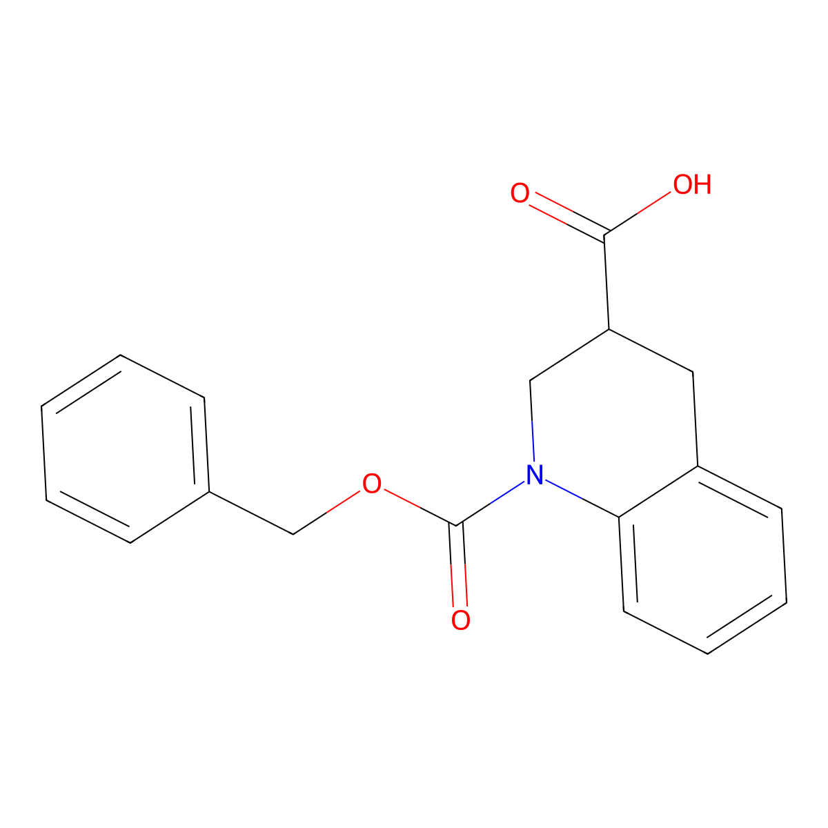 1-[(Benzyloxy)carbonyl]-1,2,3,4-tetrahydroquinoline-3-carboxylic acid molecular structure, CAS 177198-42-4