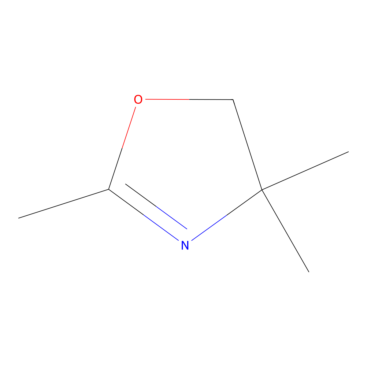 4,5-Dihydro-2,4,4-trimethyloxazole molecular structure, CAS 1772-43-6