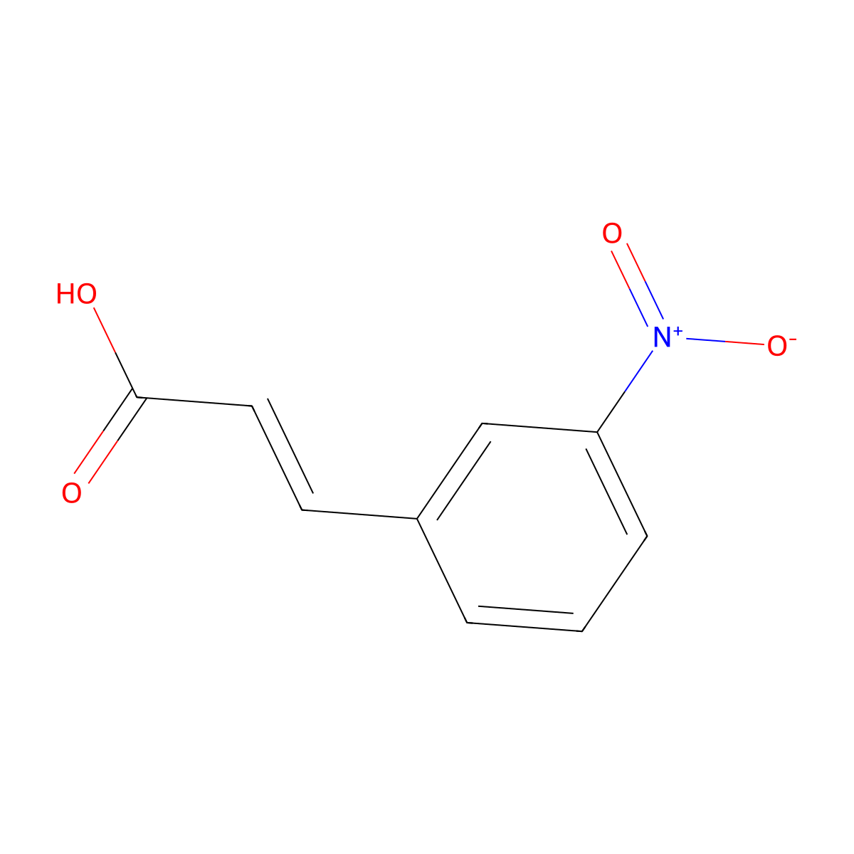 3-Nitrocinnamic acid molecular structure, CAS 1772-76-5