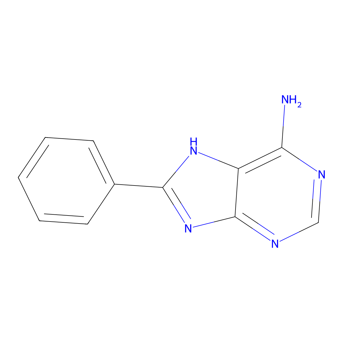 8-phenyl-9H-purin-6-amine molecular structure, CAS 17720-22-8
