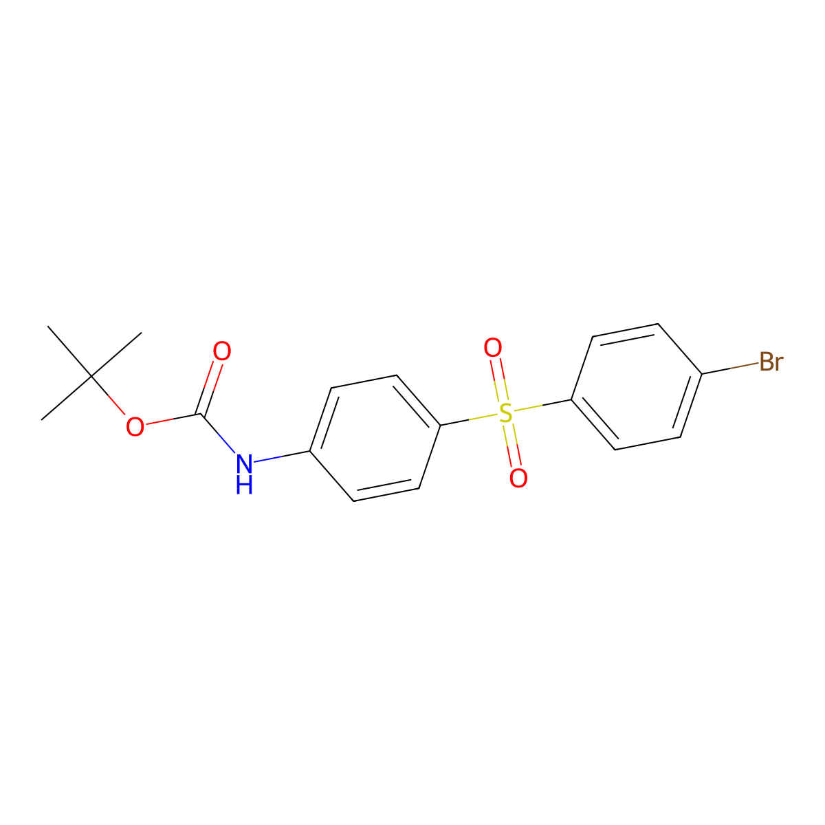 tert-butyl N-[4-(4-bromobenzenesulfonyl)phenyl]carbamate molecular structure, CAS 17720-41-1