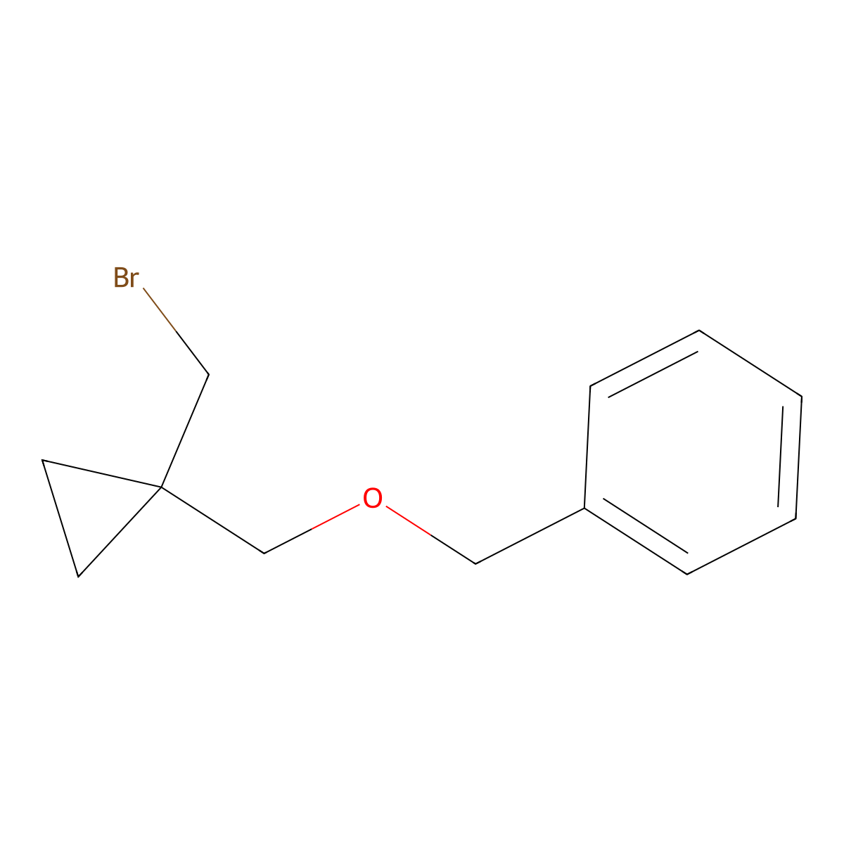 [1-(Bromomethyl)cyclopropyl]methoxymethylbenzene molecular structure, CAS 177200-75-8