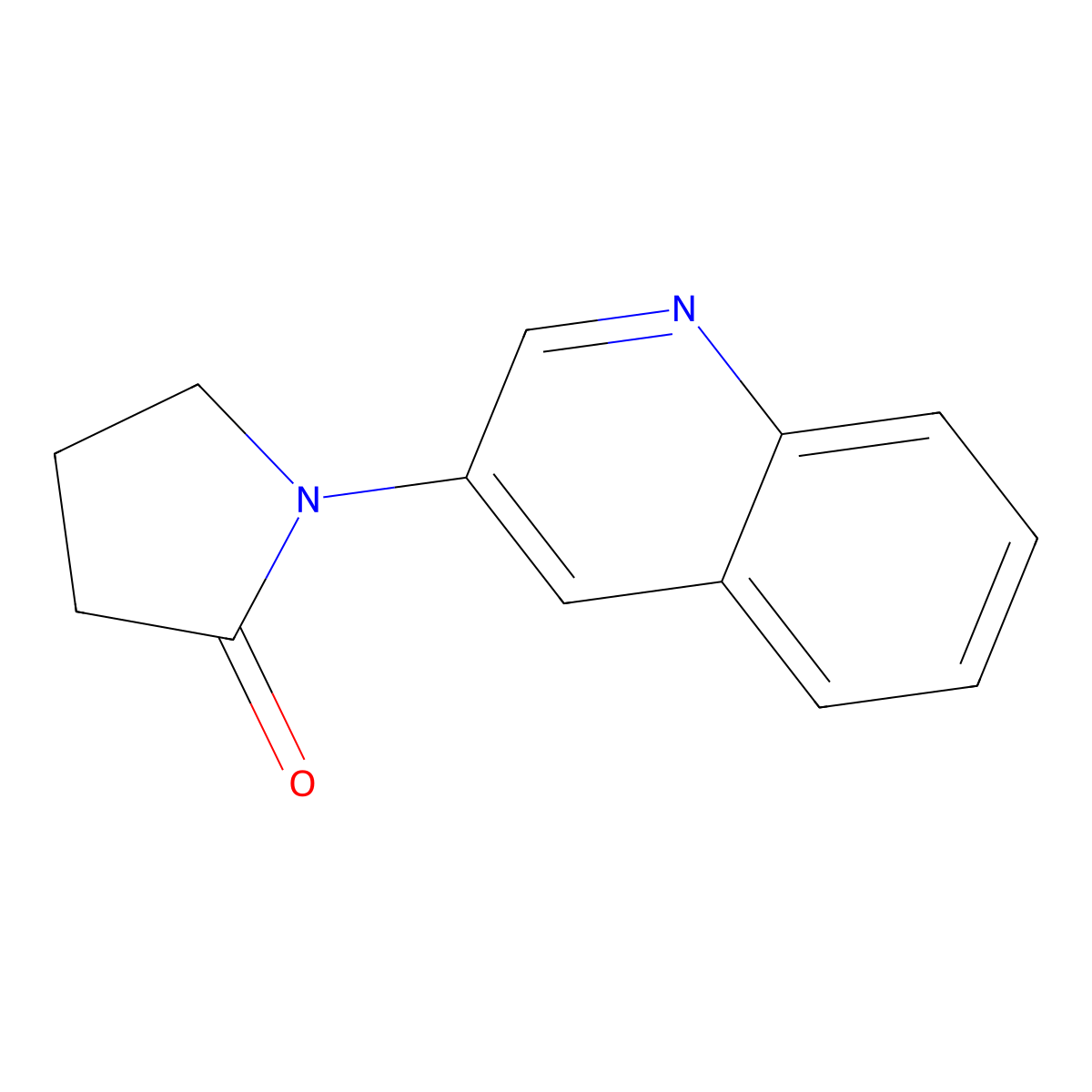 1-Quinolin-3-yl-pyrrolidin-2-one molecular structure, CAS 177201-43-3