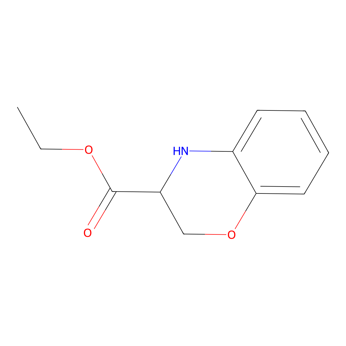 Ethyl 3,4-dihydro-2H-benzo[b][1,4]oxazine-3-carboxylate molecular structure, CAS 177202-60-7