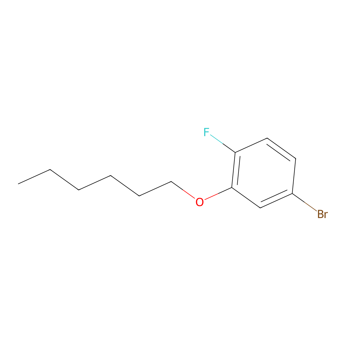 4-Bromo-1-fluoro-2-(hexyloxy)benzene molecular structure, CAS 1772047-98-9