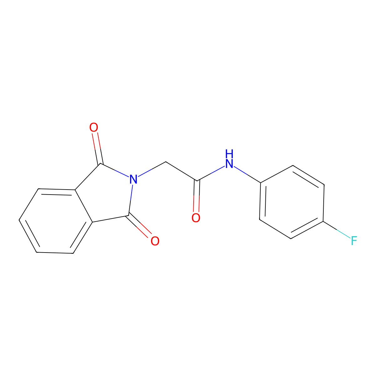 2-(1,3-dioxoisoindol-2-yl)-N-(4-fluorophenyl)acetamide molecular structure, CAS 177206-60-9