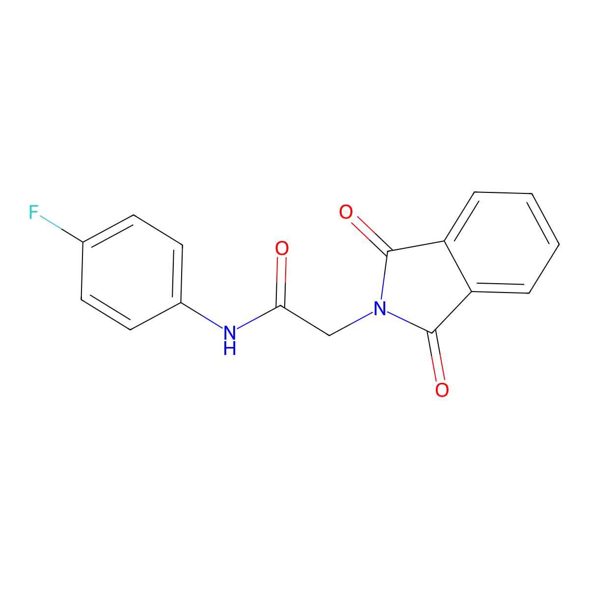 2-(1,3-dioxoisoindol-2-yl)-N-(4-fluorophenyl)acetamide molecular structure, CAS 177206-60-9