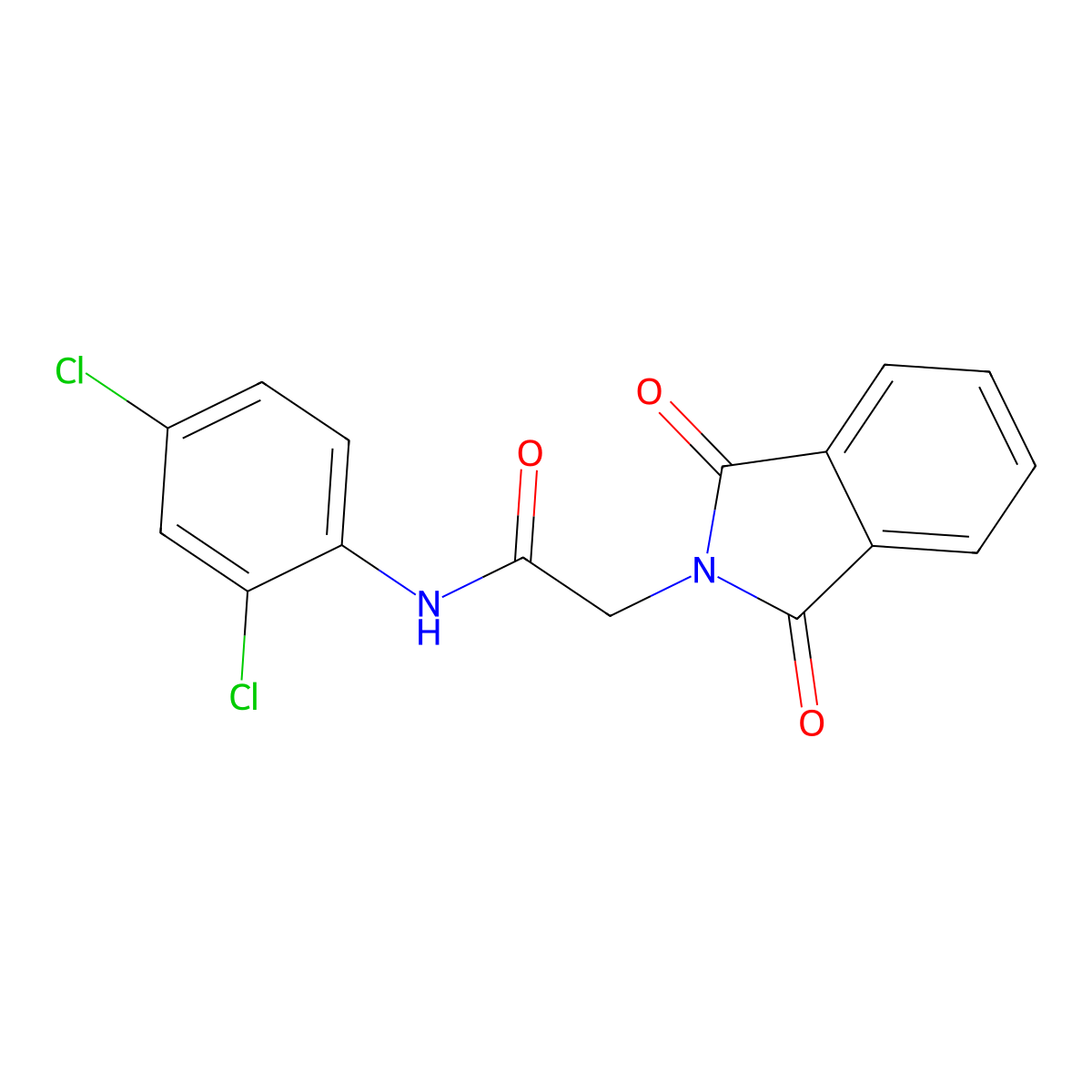 N-(2,4-dichlorophenyl)-2-(1,3-dioxoisoindol-2-yl)acetamide molecular structure, CAS 177206-61-0