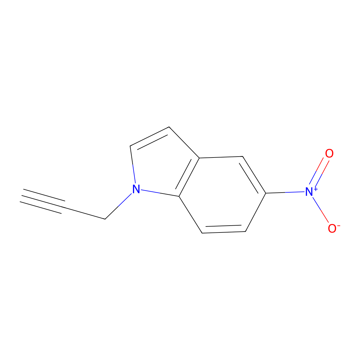 5-nitro-1-(prop-2-yn-1-yl)-1H-indole molecular structure, CAS 1772096-76-0