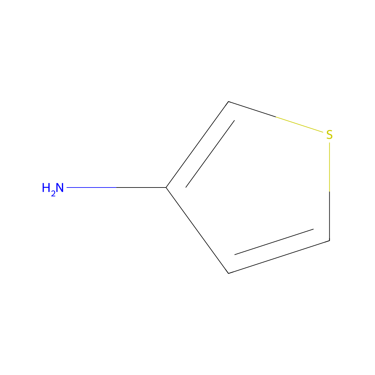 Thiophen-3-amine molecular structure, CAS 17721-06-1