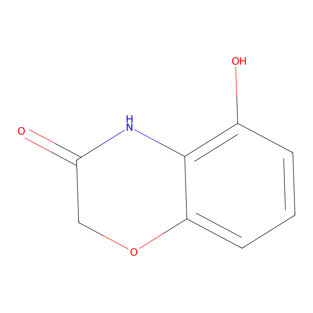 5-Hydroxy-2H-1,4-benzoxazin-3(4H)-one molecular structure, CAS 177210-33-2