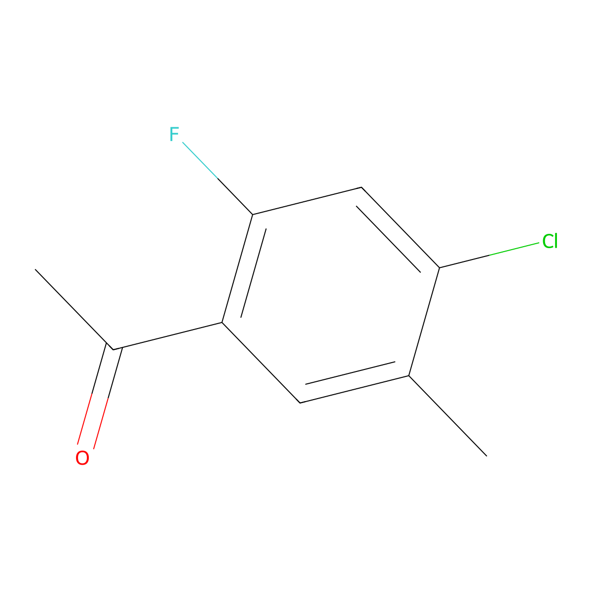 1-(4-Chloro-2-fluoro-5-methylphenyl)ethanone molecular structure, CAS 177211-26-6
