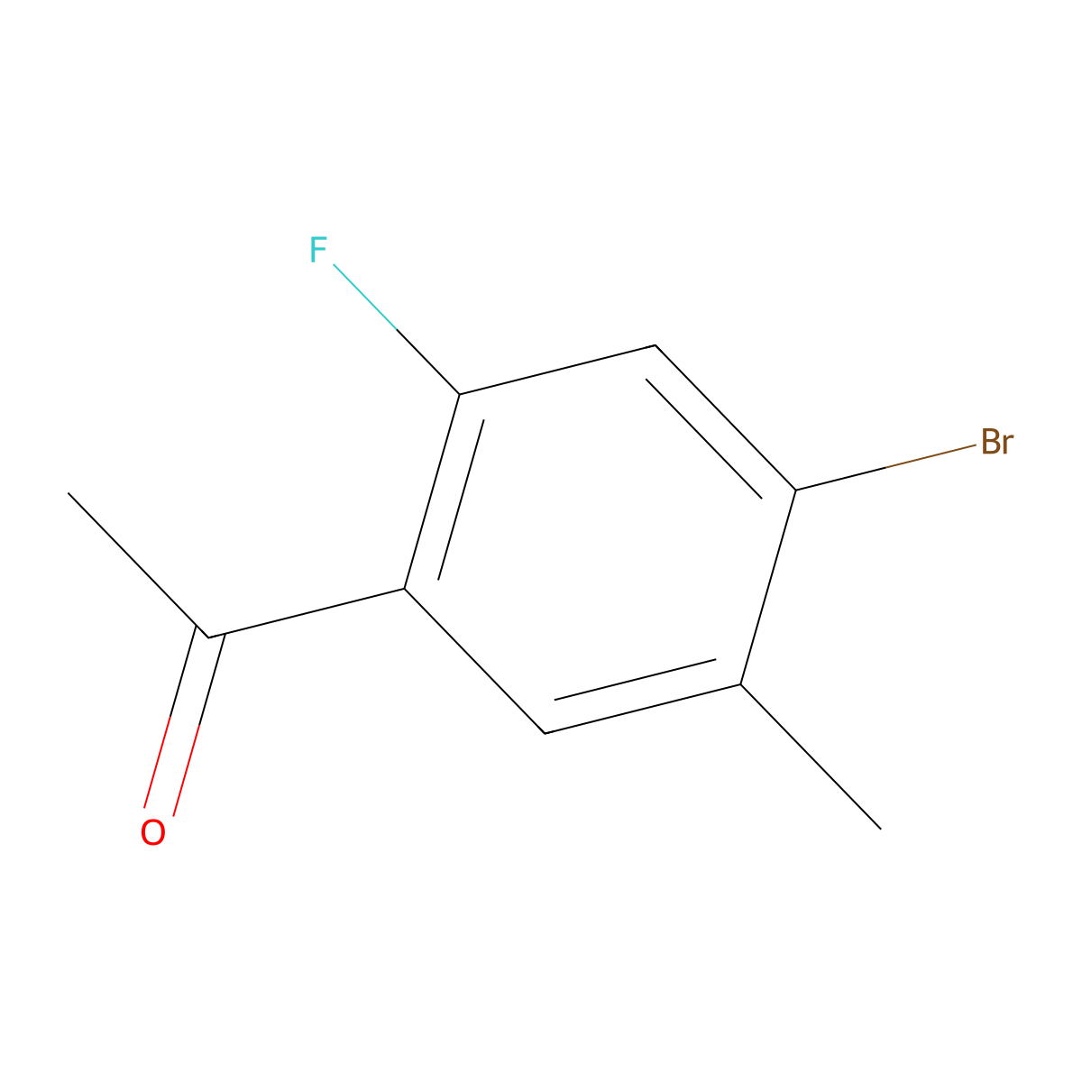 1-(4-Bromo-2-fluoro-5-methylphenyl)ethanone molecular structure, CAS 177211-28-8