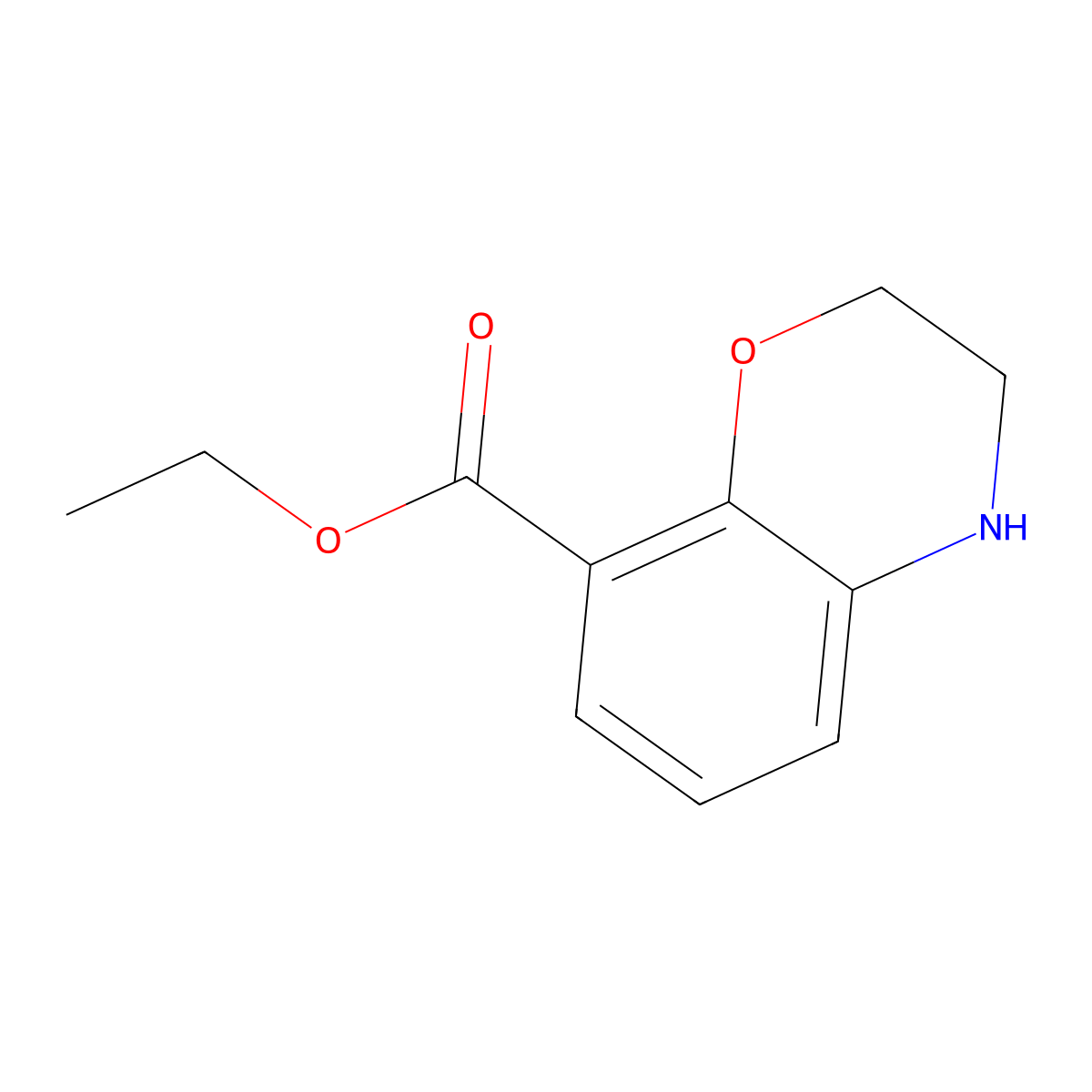 Ethyl 3,4-dihydro-2H-benzo[B][1,4]oxazine-8-carboxylate molecular structure, CAS 177212-96-3