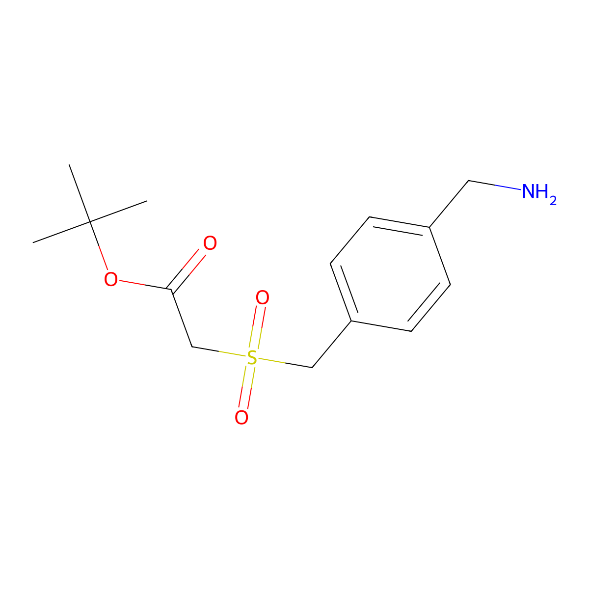 Tert-butyl 2-{[4-(aminomethyl)phenyl]methanesulfonyl}acetate molecular structure, CAS 1772178-54-7