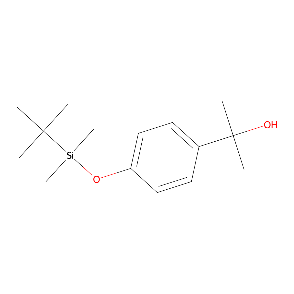 2-[4-[(tert-Butyldimethylsilyl)oxy]phenyl]-2-propanol molecular structure, CAS 177219-27-1