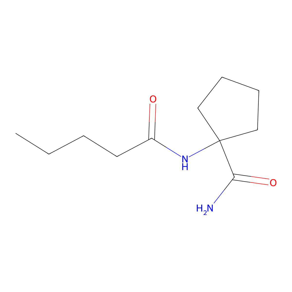 1-Pentanamidocyclopentanecarboxamide molecular structure, CAS 177219-40-8