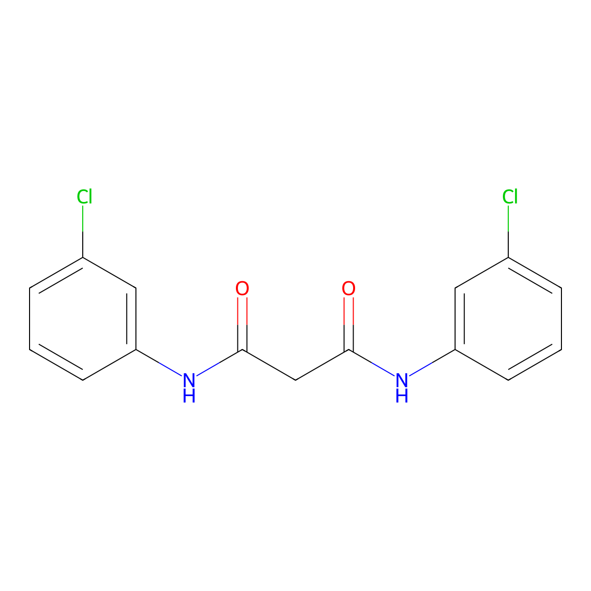 N,N'-bis(3-chlorophenyl)propanediamide molecular structure, CAS 17722-14-4
