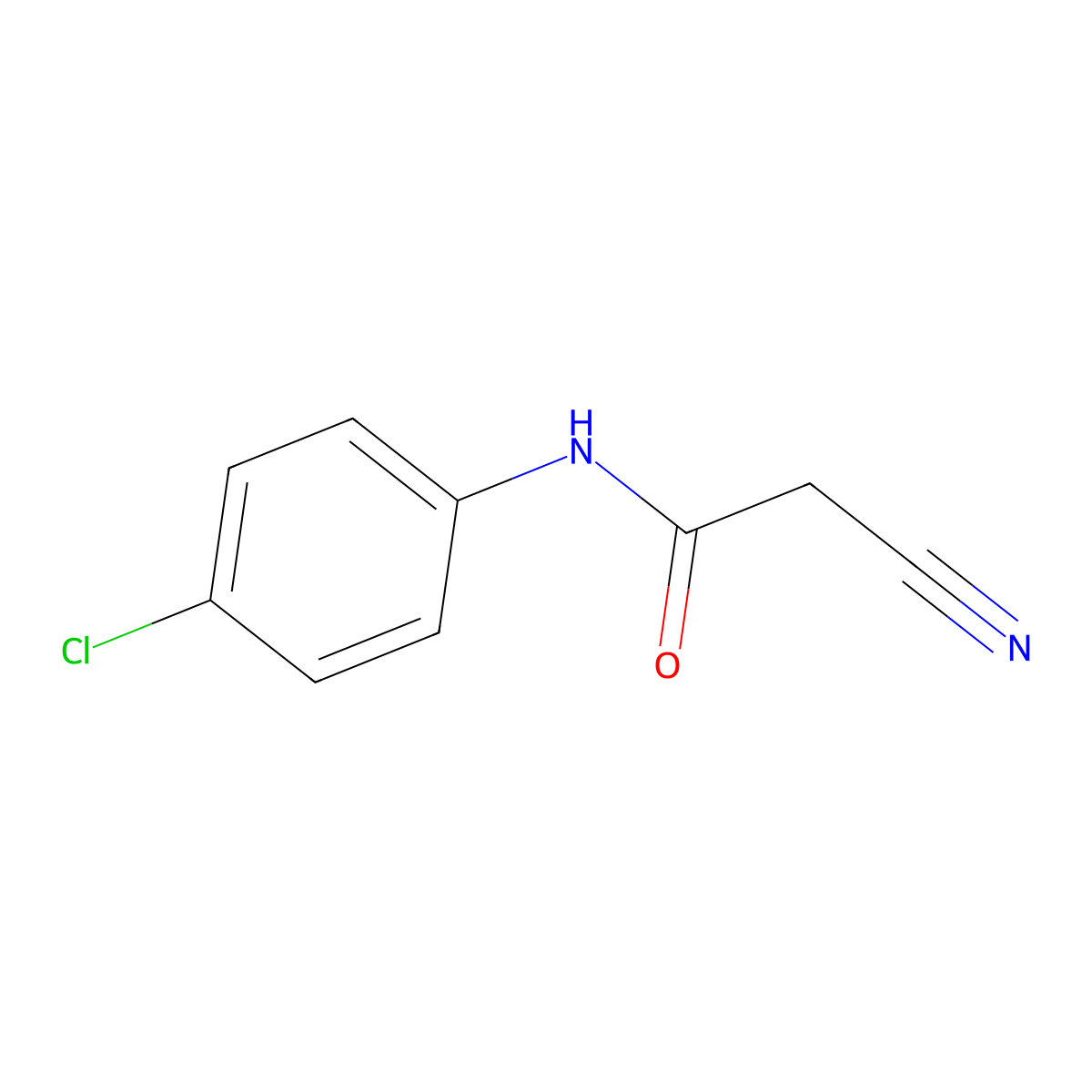Acetamide, N-(4-chlorophenyl)-2-cyano- molecular structure, CAS 17722-17-7