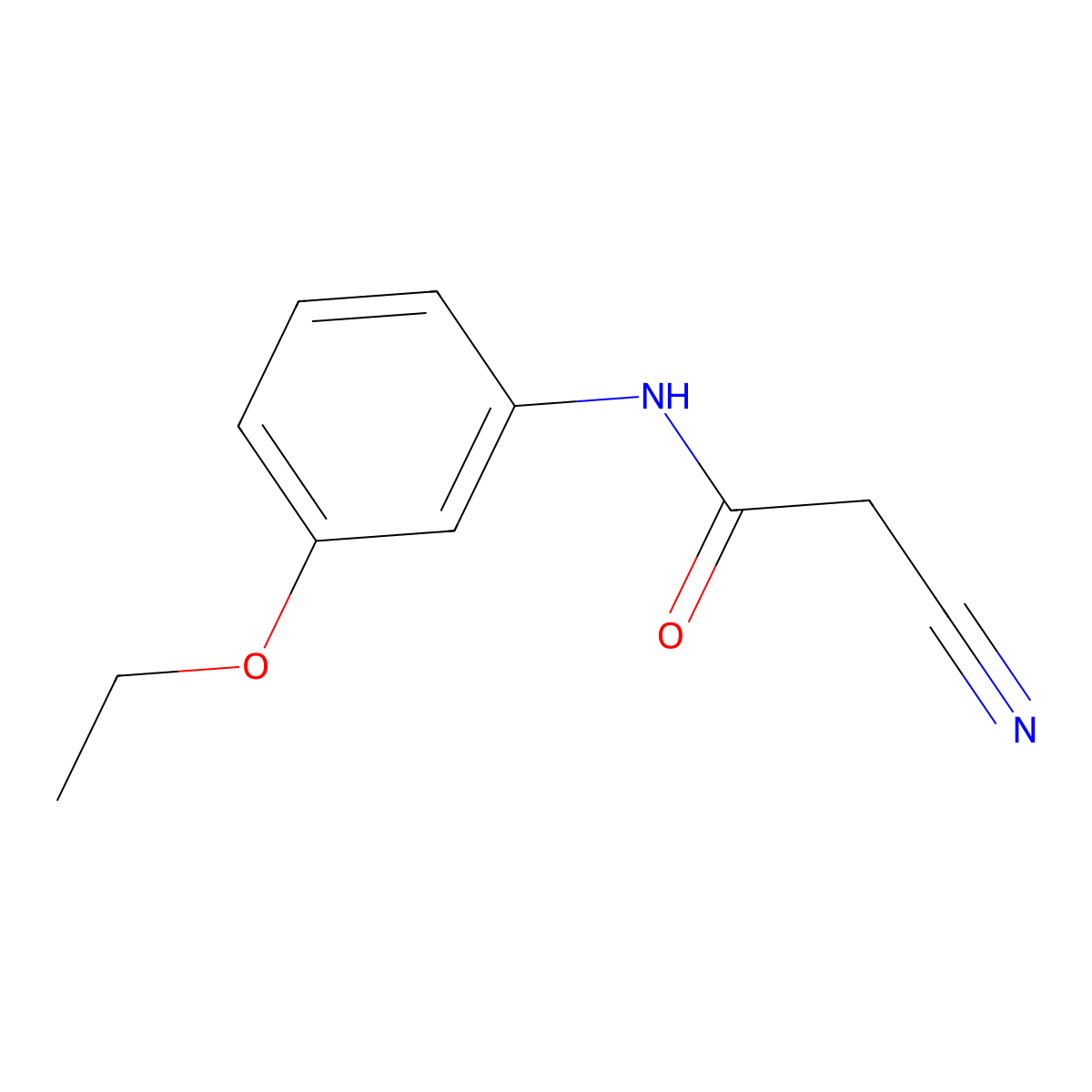 2-cyano-N-(3-ethoxyphenyl)acetamide molecular structure, CAS 17722-27-9