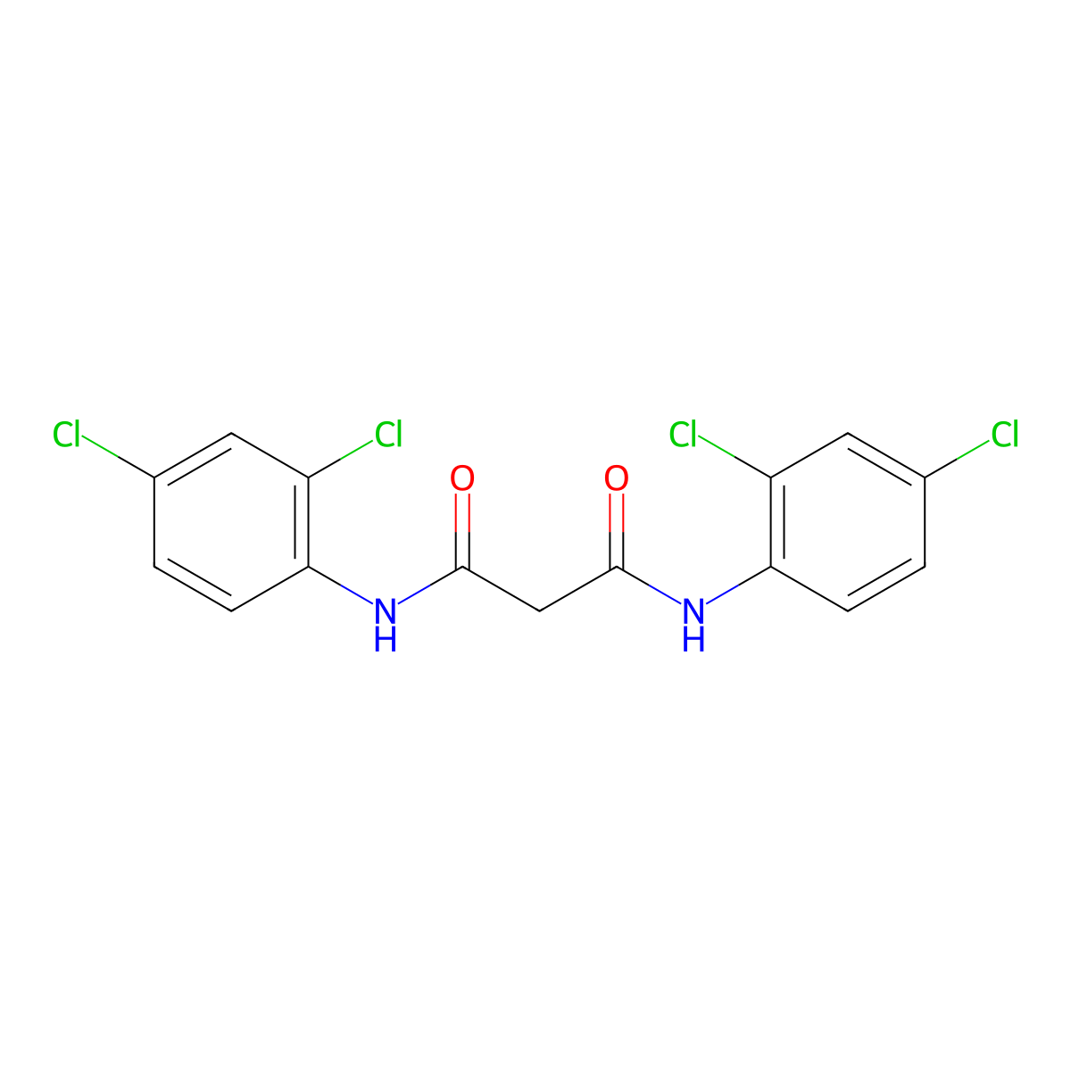 N~1~,N~3~-bis(2,4-dichlorophenyl)malonamide molecular structure, CAS 17722-35-9
