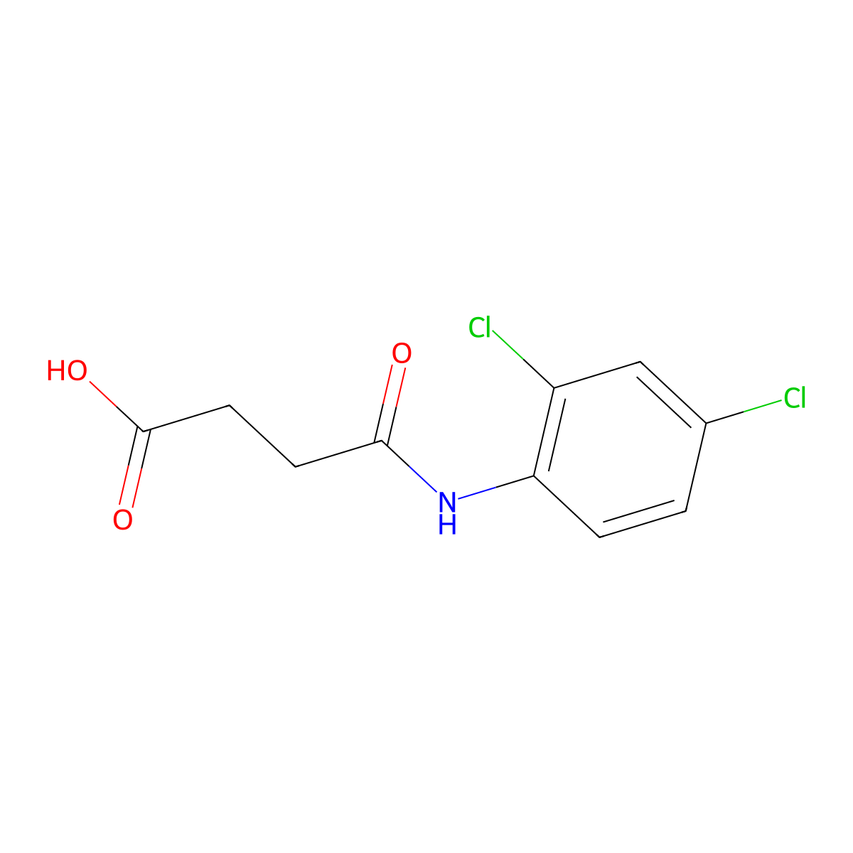 4-(2,4-Dichloroanilino)-4-oxobutanoic acid molecular structure, CAS 17722-66-6
