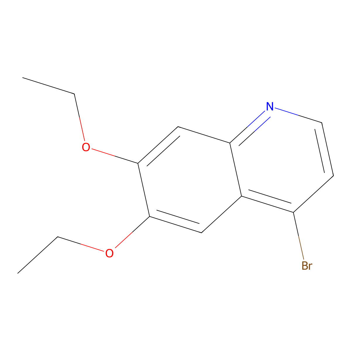 4-Bromo-6,7-diethoxyquinoline molecular structure, CAS 1772268-32-2