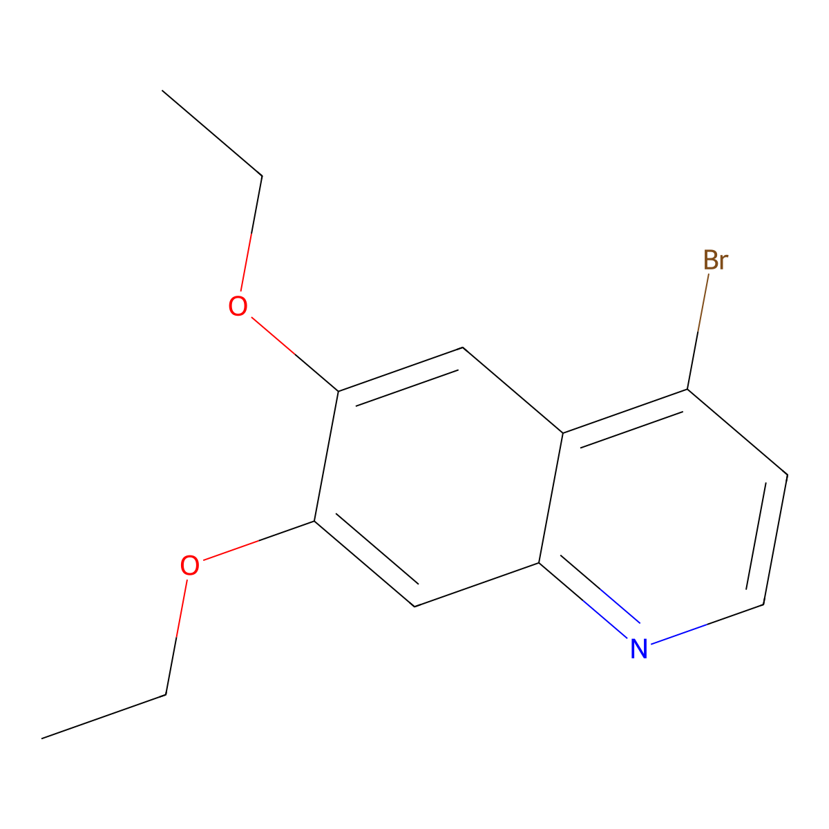 4-Bromo-6,7-diethoxyquinoline molecular structure, CAS 1772268-32-2