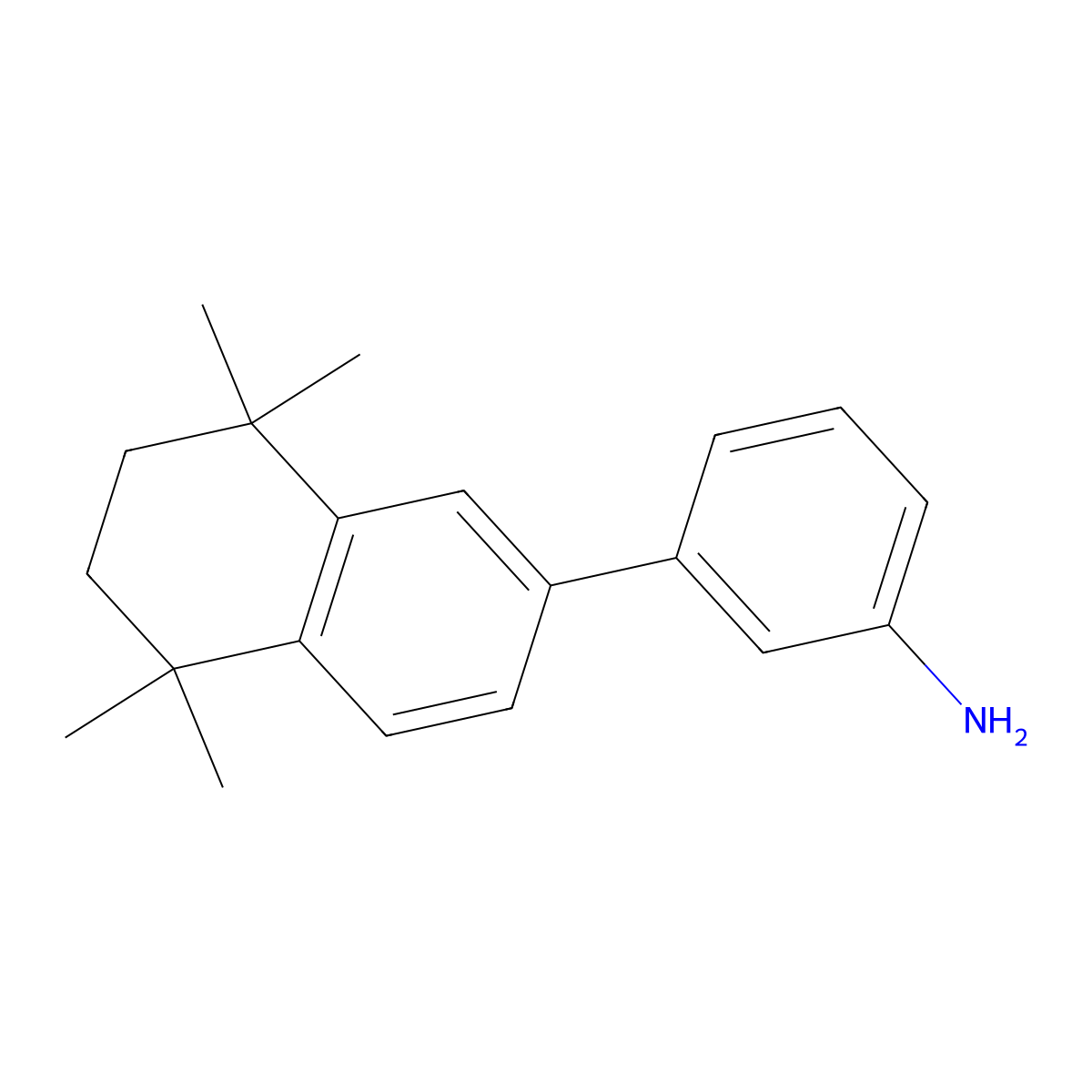 3-(5,6,7,8-Tetrahydro-5,5,8,8-tetramethyl-2-naphthalenyl)benzenamine molecular structure, CAS 1772291-81-2