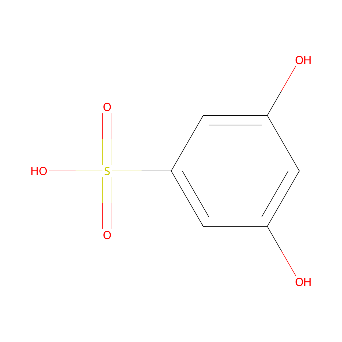 3,5-Dihydroxybenzenesulfonic acid molecular structure, CAS 17724-16-2