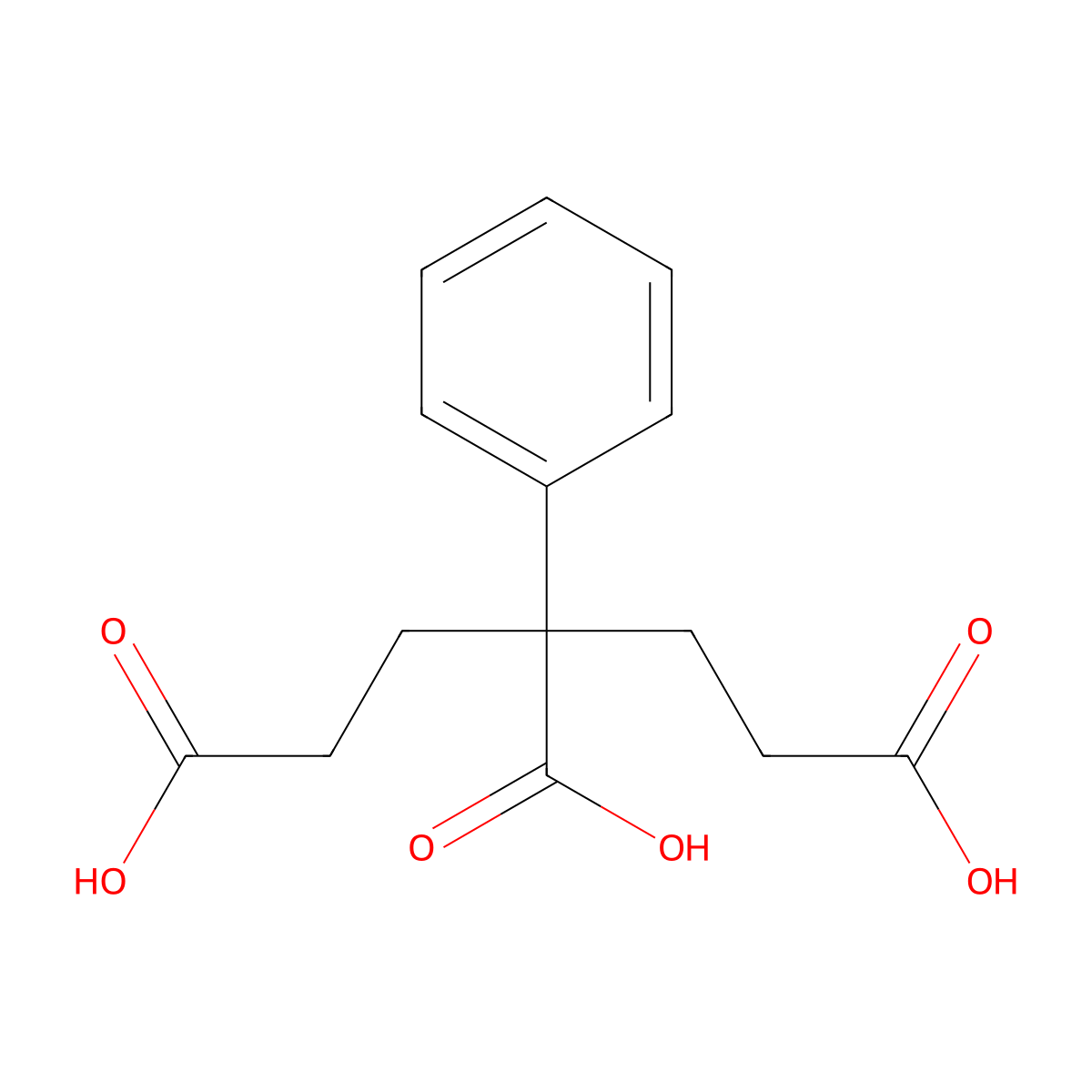 3-Phenyl-1,3,5-pentanetricarboxylic acid molecular structure, CAS 17724-90-2