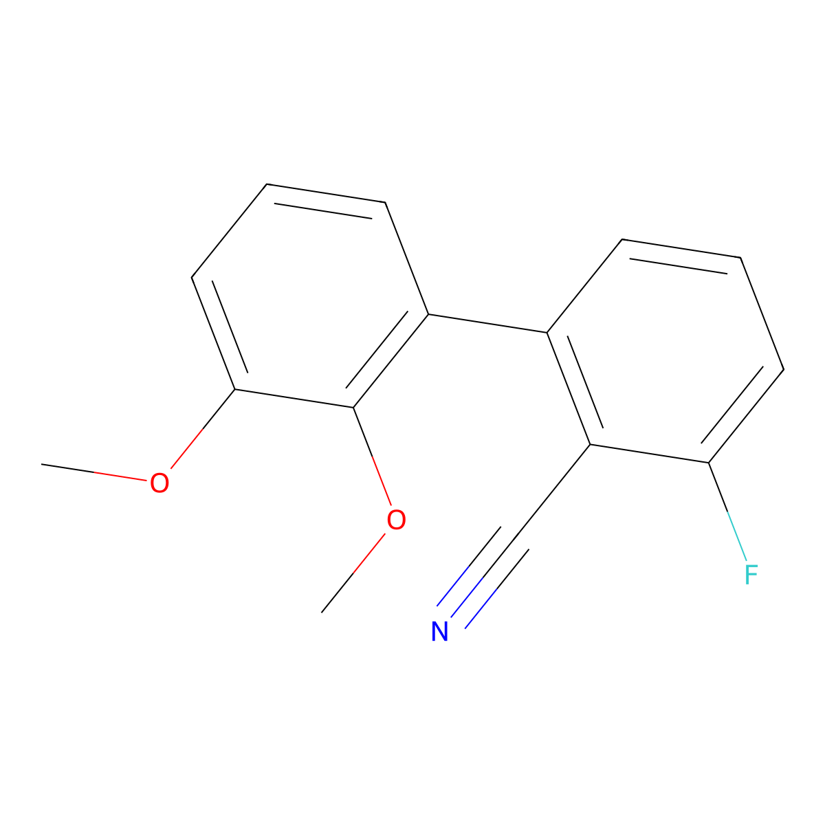 3-Fluoro-2',3'-dimethoxy[1,1'-biphenyl]-2-carbonitrile molecular structure, CAS 1772509-18-8