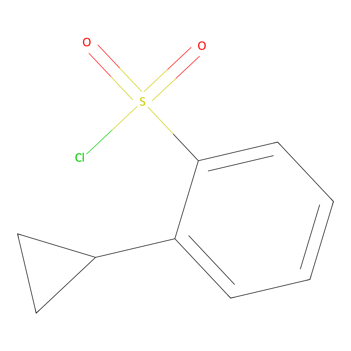 2-Cyclopropylbenzene-1-sulfonyl chloride molecular structure, CAS 1772586-39-6