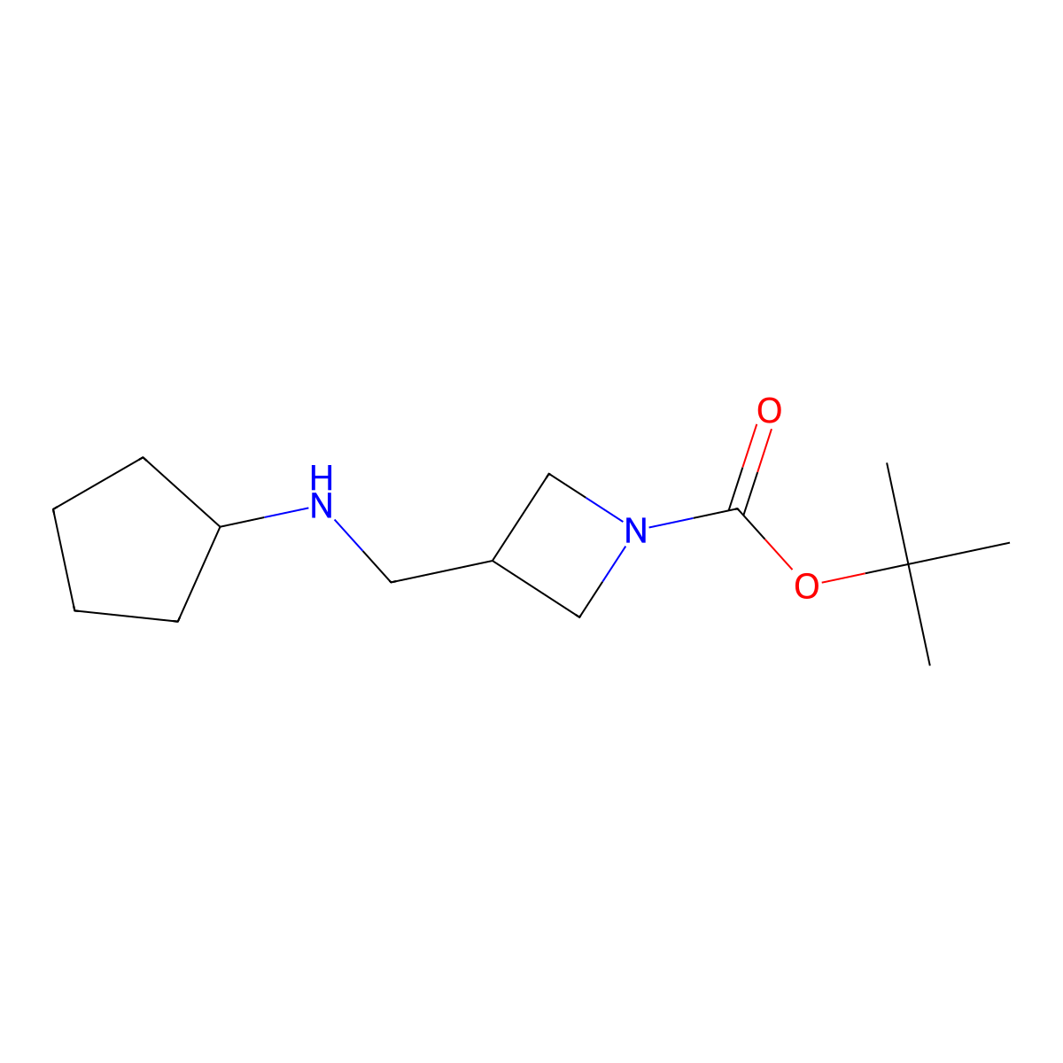 tert-Butyl 3-((cyclopentylamino)methyl)azetidine-1-carboxylate molecular structure, CAS 1772603-95-8